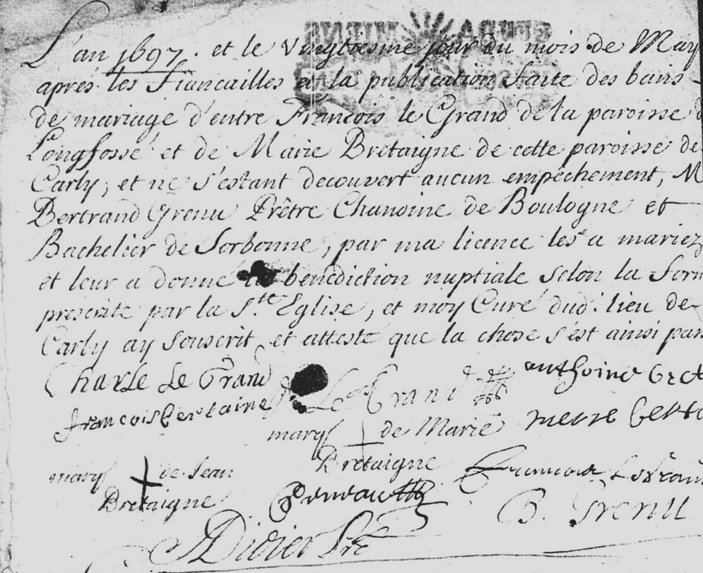 Mariage 1697