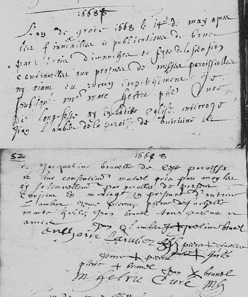 Mariage 1668