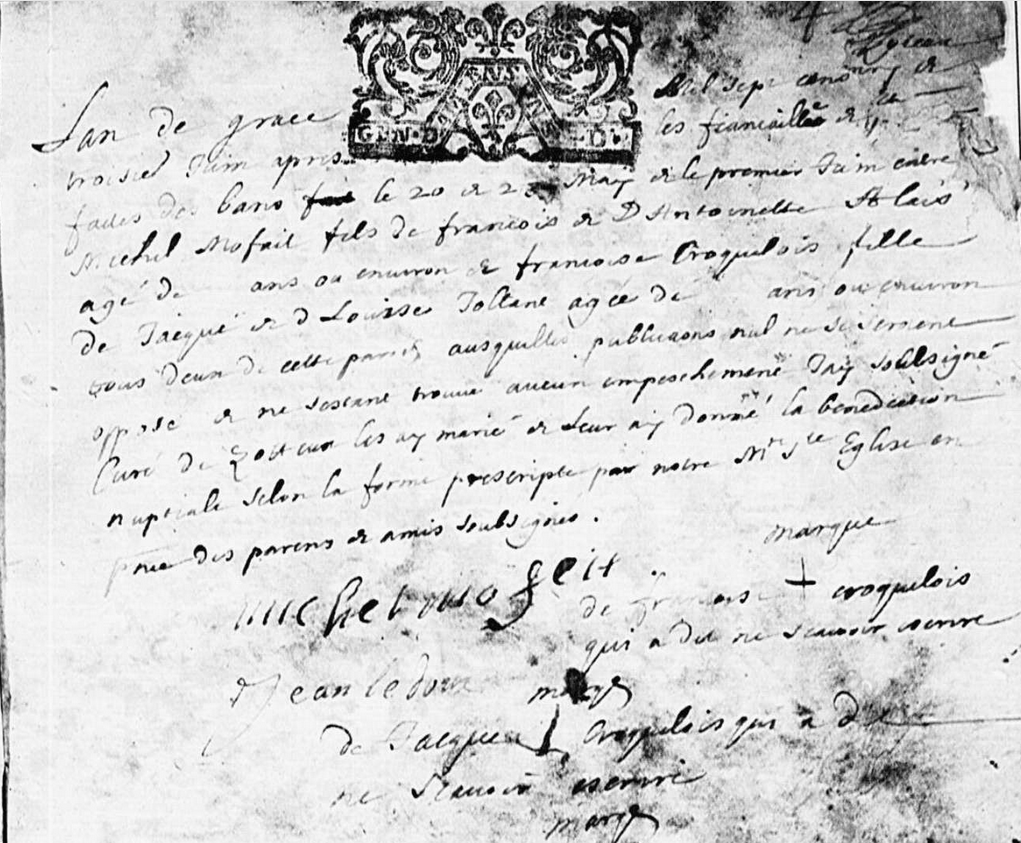 Mariage 1700