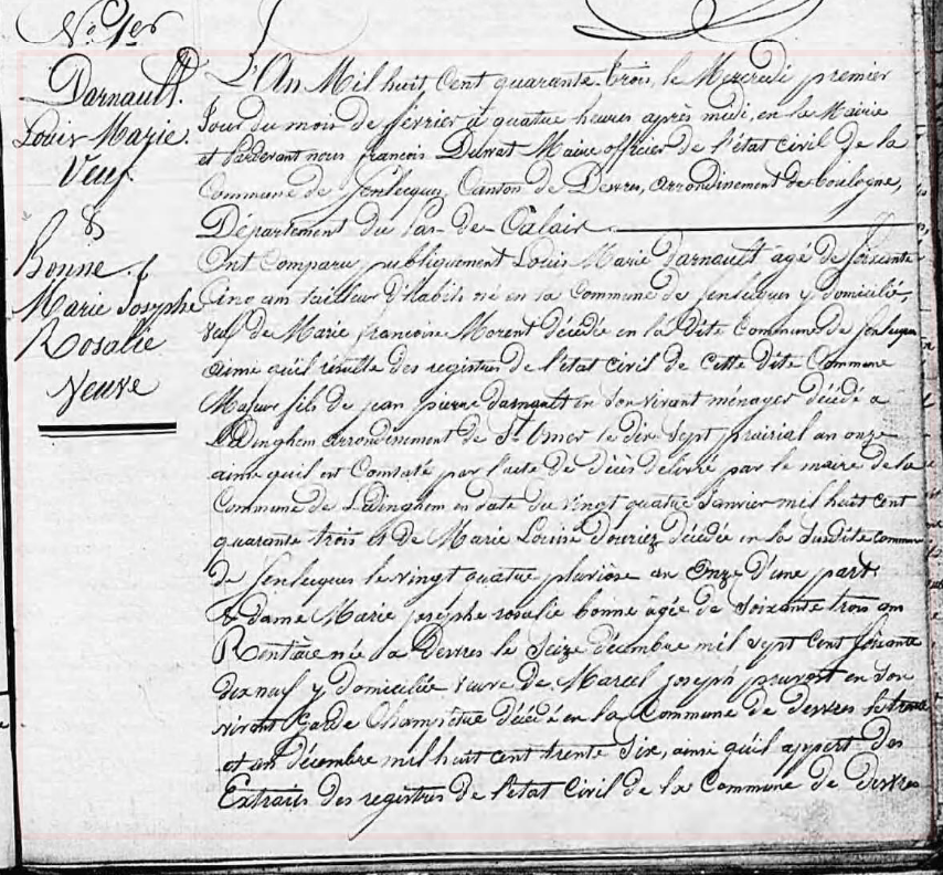 Mariage 1843