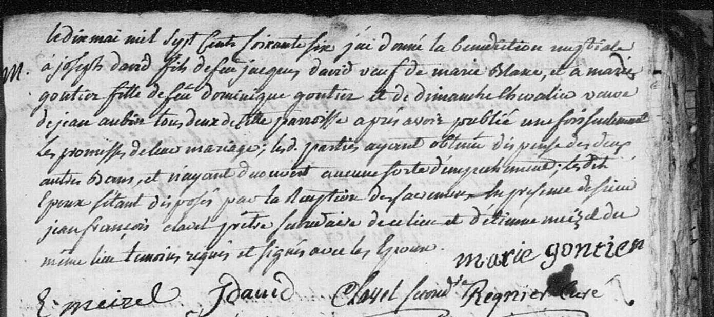 Mariage 1766