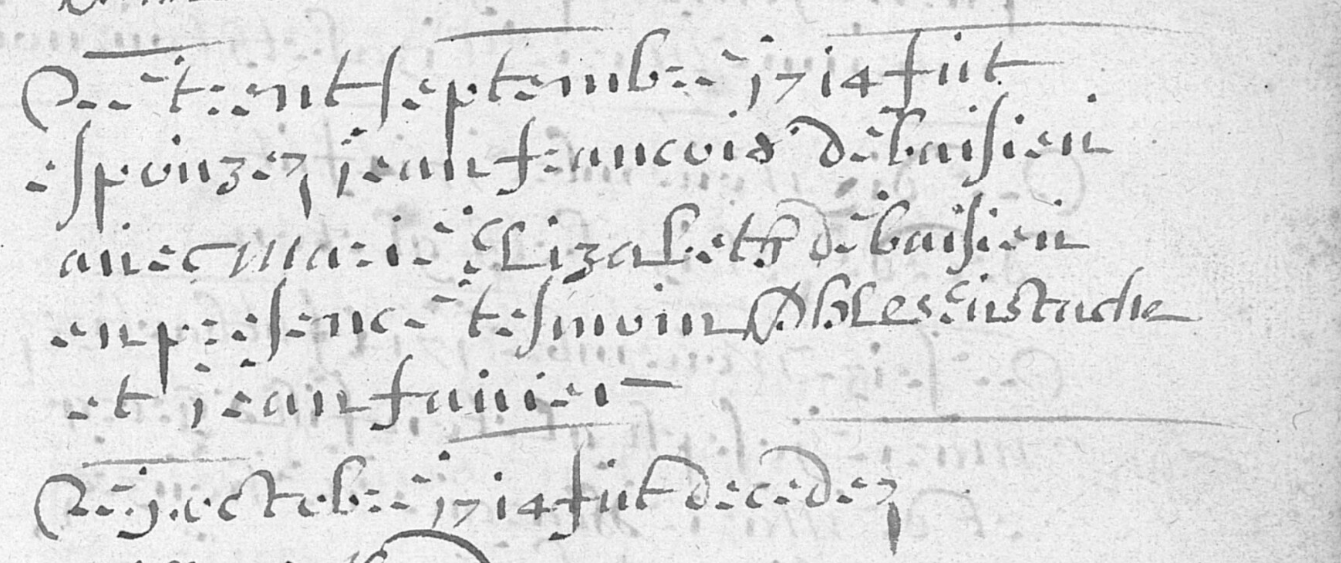 Mariage 1714