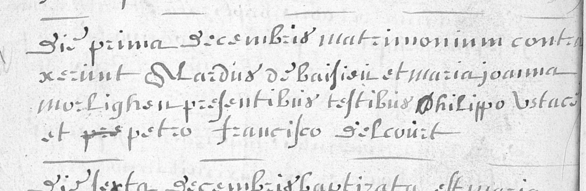 Mariage 1703