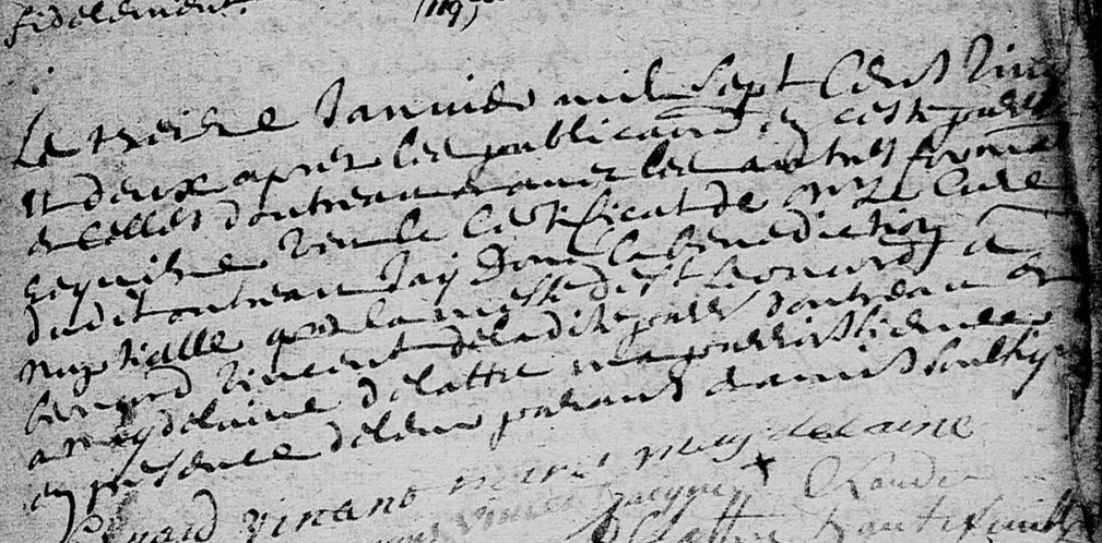Mariage 1722