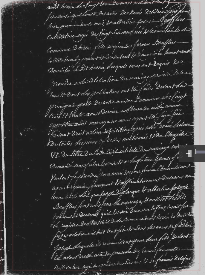 Mariage 1807