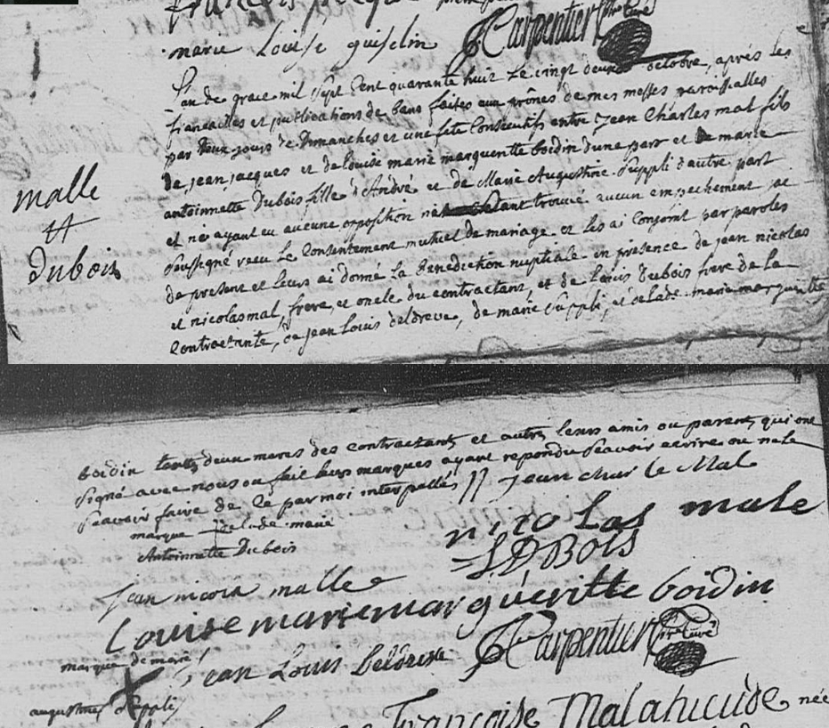 Mariage 1748
