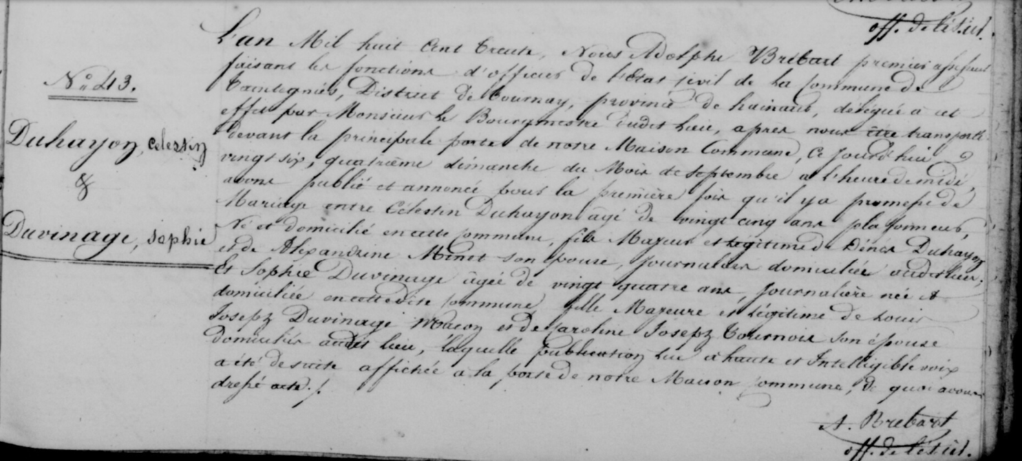 Mariage 1830