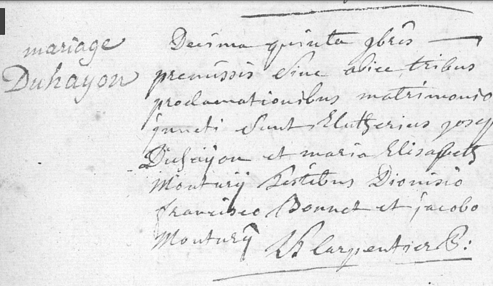 Mariage 1756