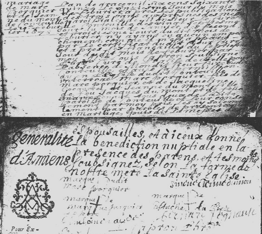 Mariage 1675