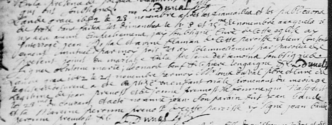 Mariage 1682