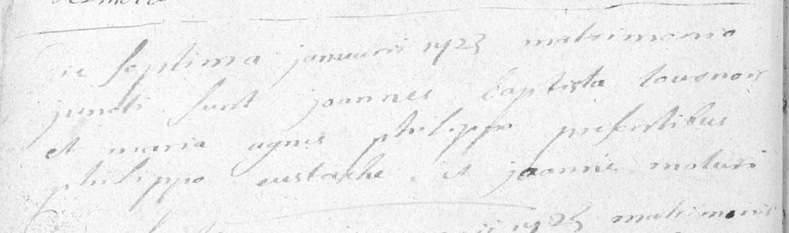 Mariage 1723