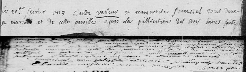 Mariage 1719