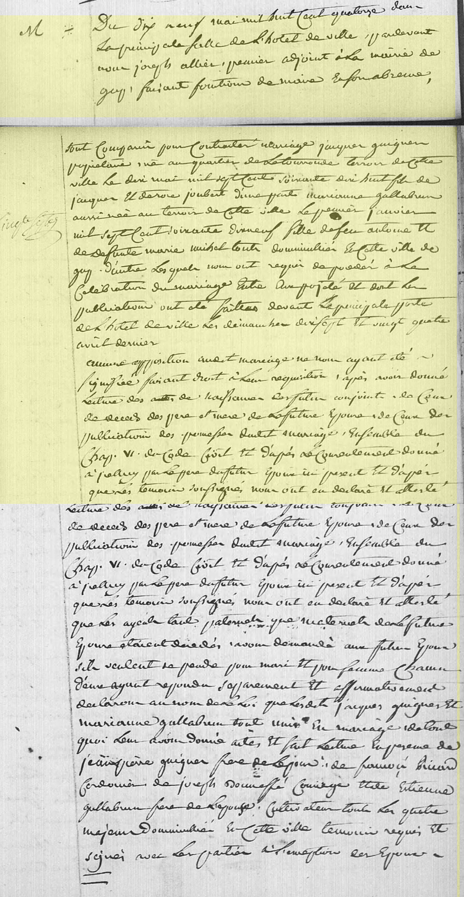Mariage 1814