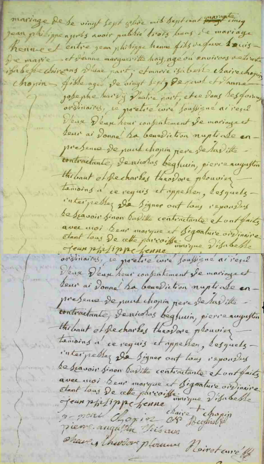 Mariage 1745