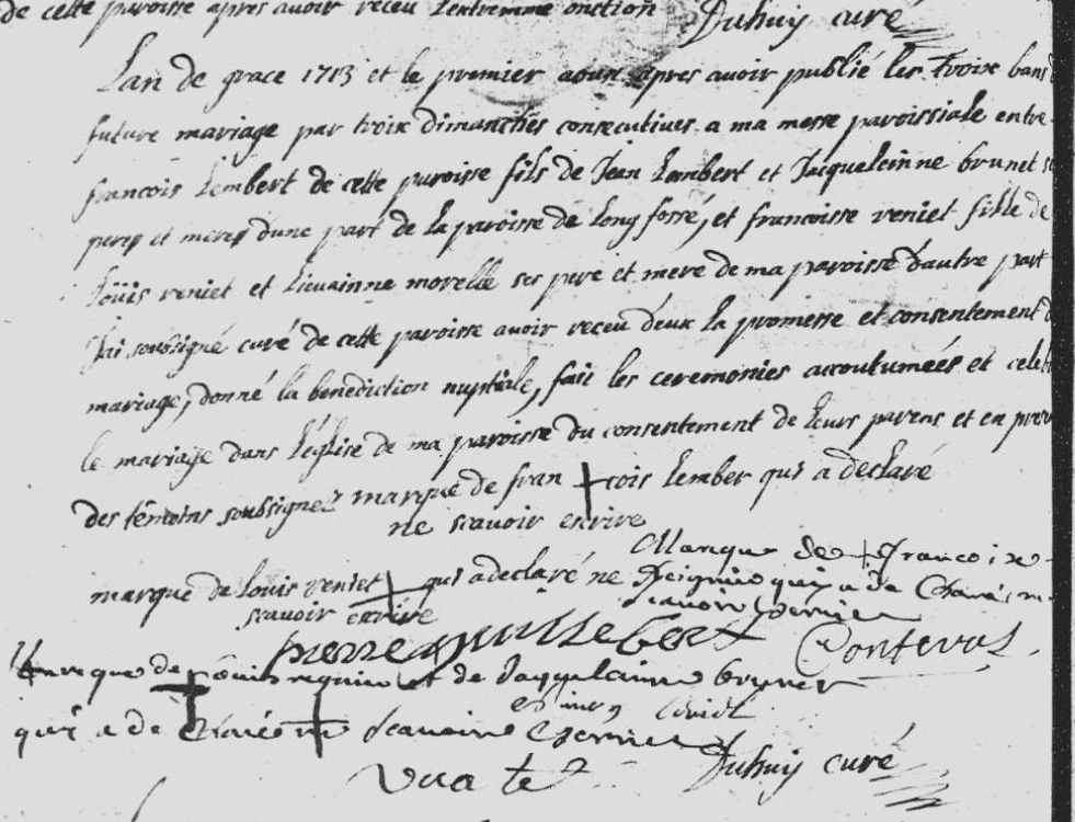 Mariage 1713