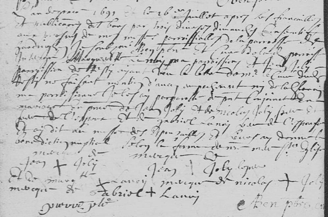 Mariage 1691