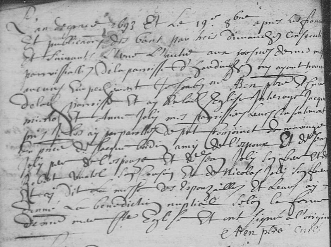 Mariage 1693