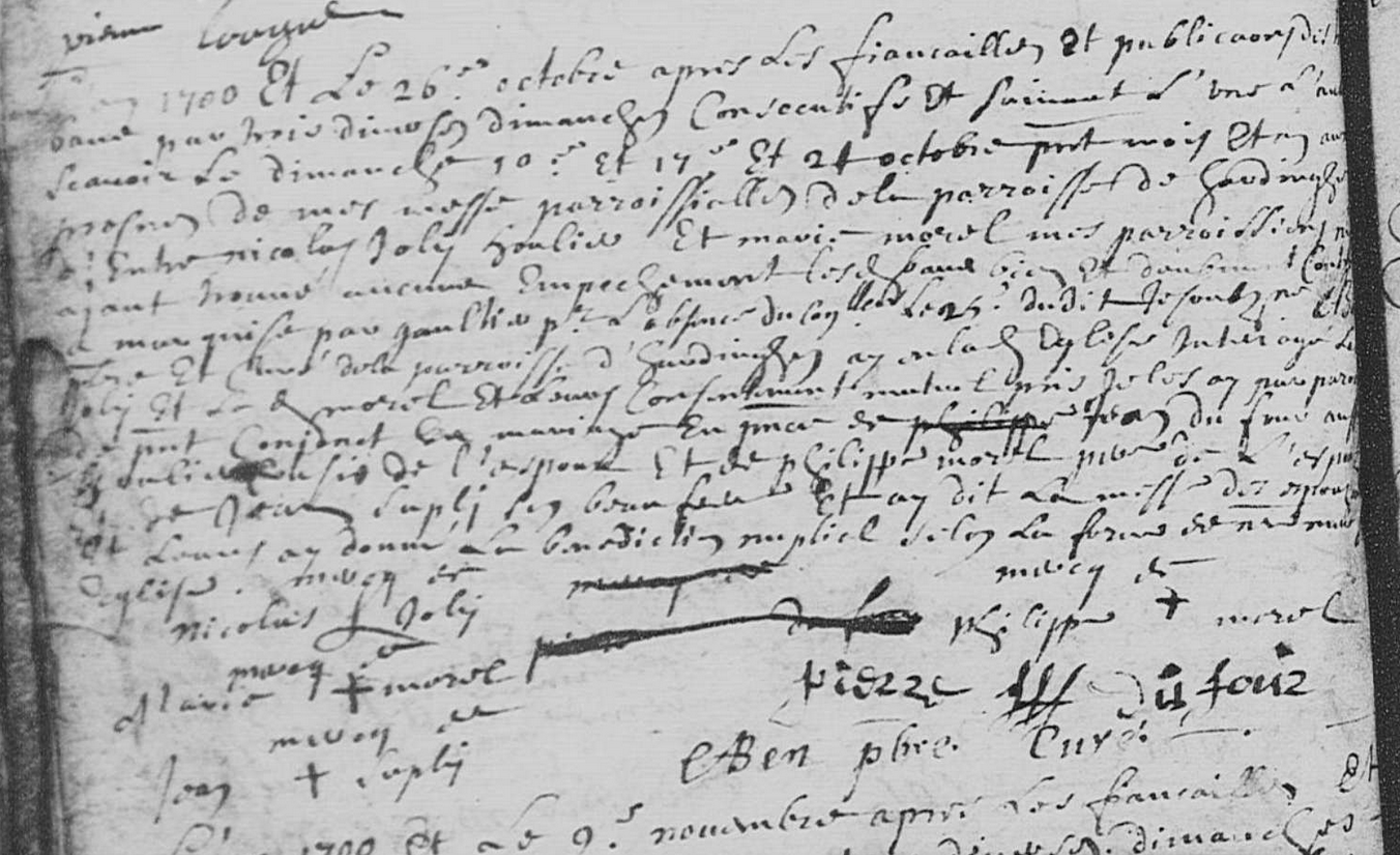 Mariage 1700