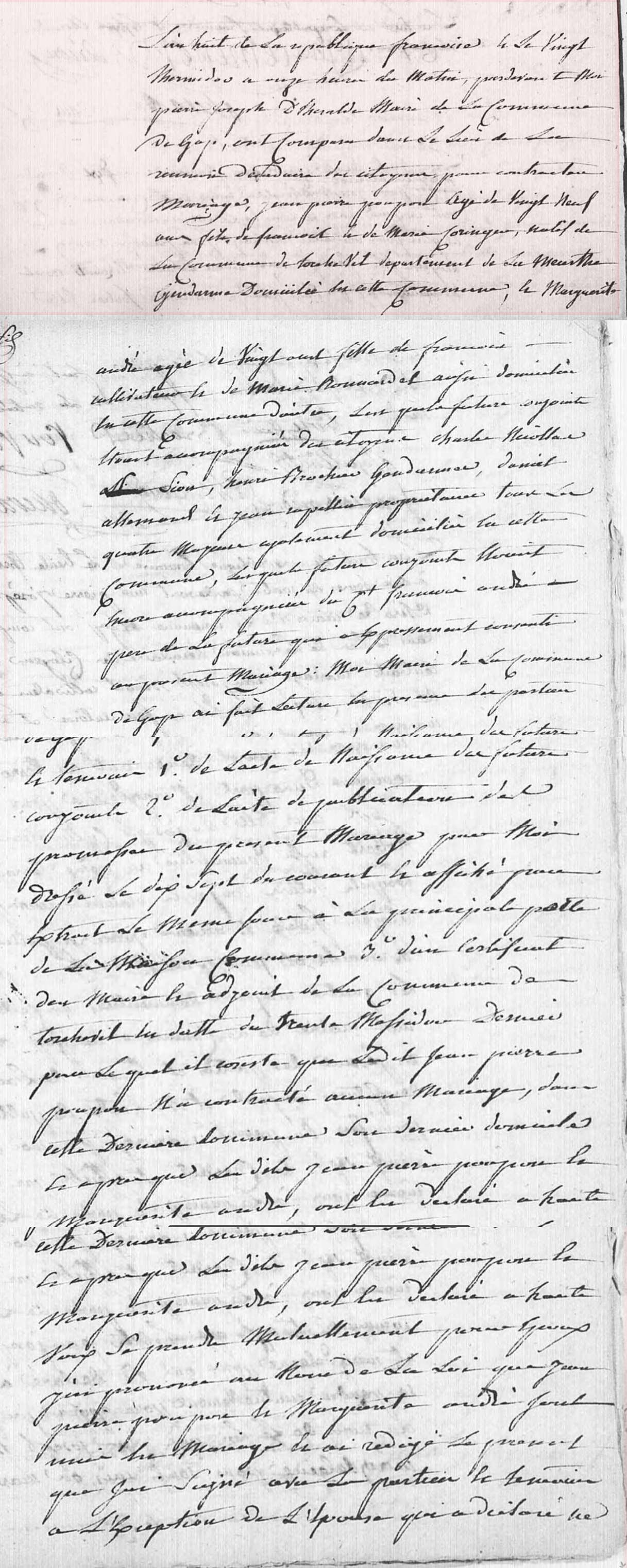 Mariage 1800