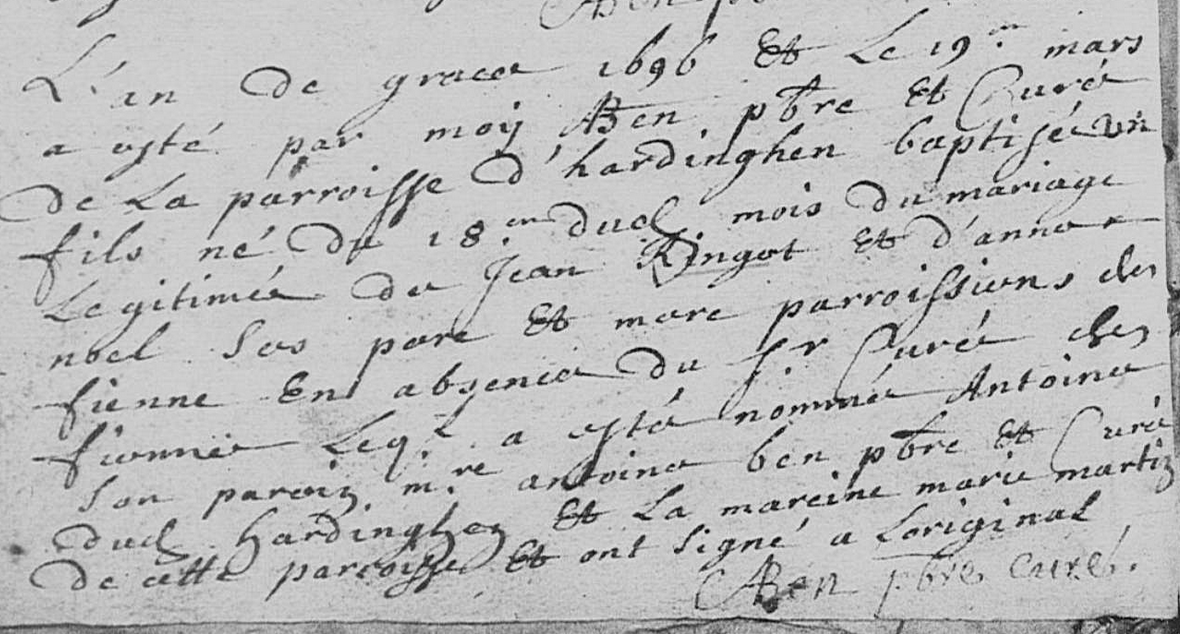 Naissance 1696
