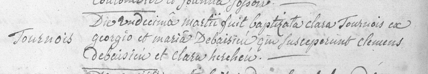 Naissance 1665