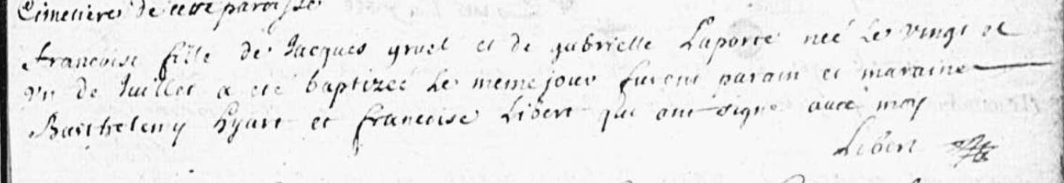 Naissance 1695