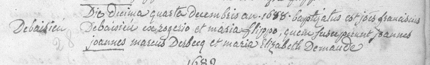 Naissance 1688