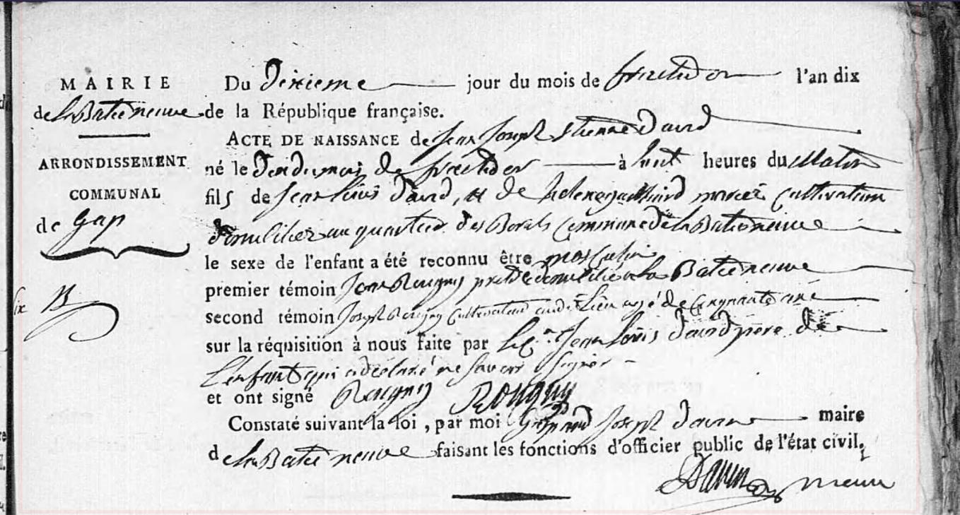 Naissance 1802