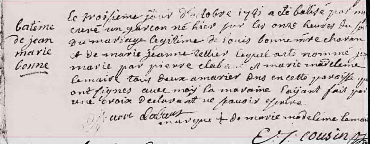 Naissance 1741