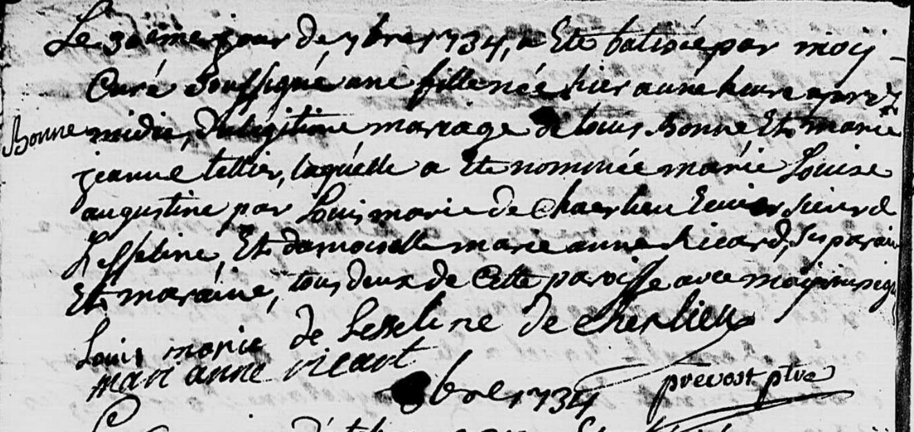 Naissance 1734