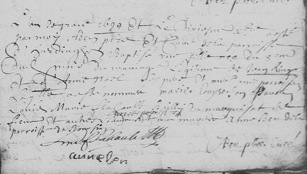 Naissance 1699