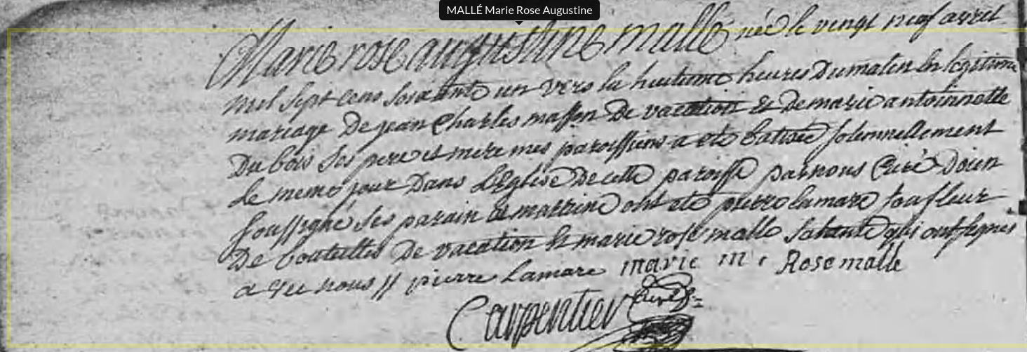 Naissance 1761