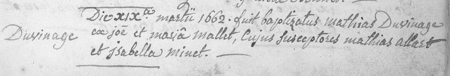Naissance 1662
