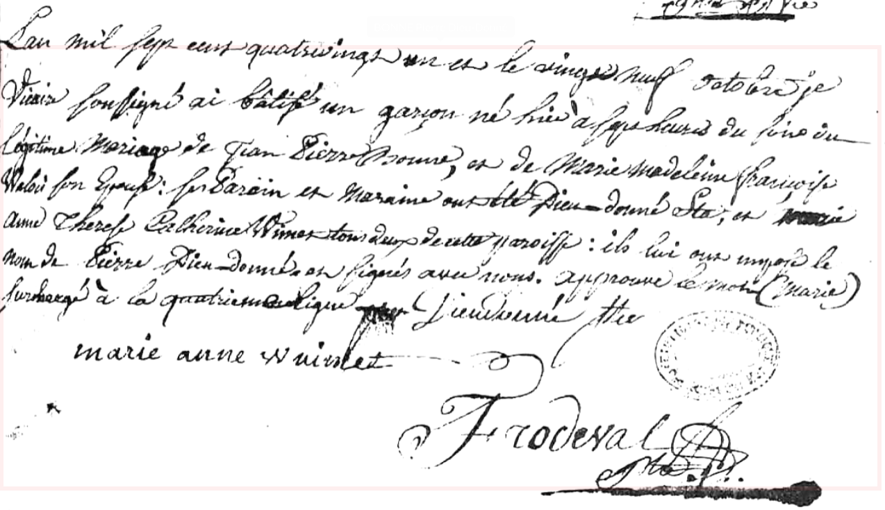 Naissance 1781