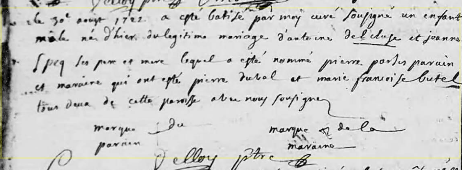 Naissance 1722